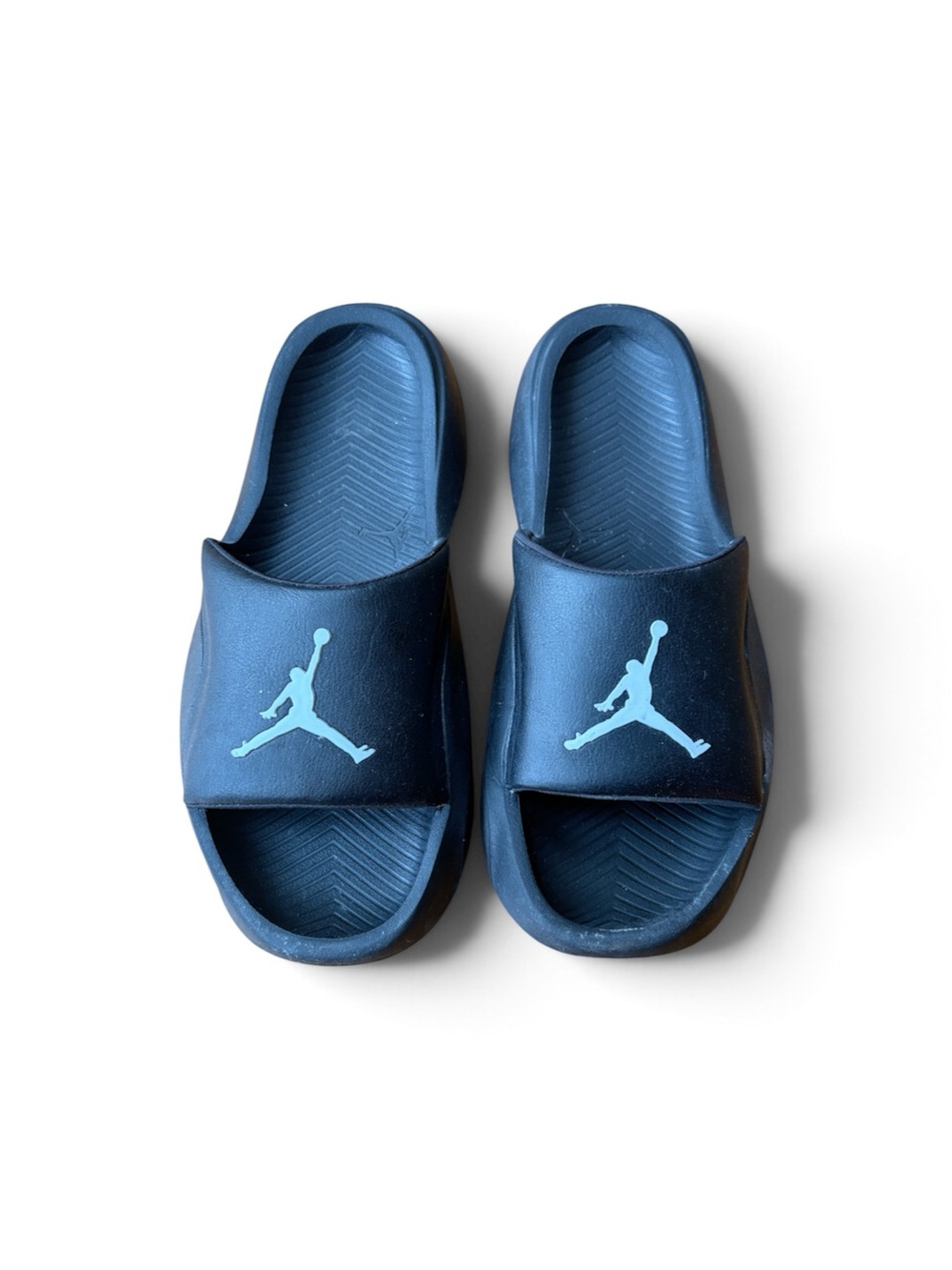 Jordan Men’s Black Slide Sandals with Jumpman Logo - Size 10